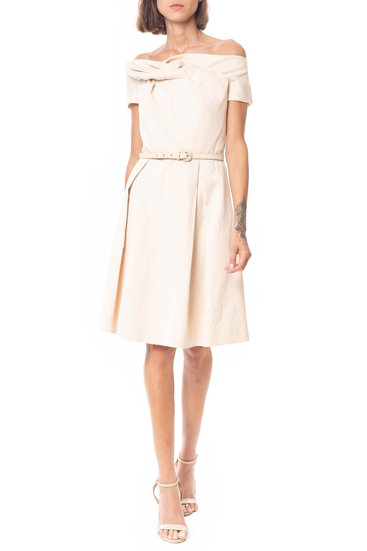 Vestido Midi Algodão Cru