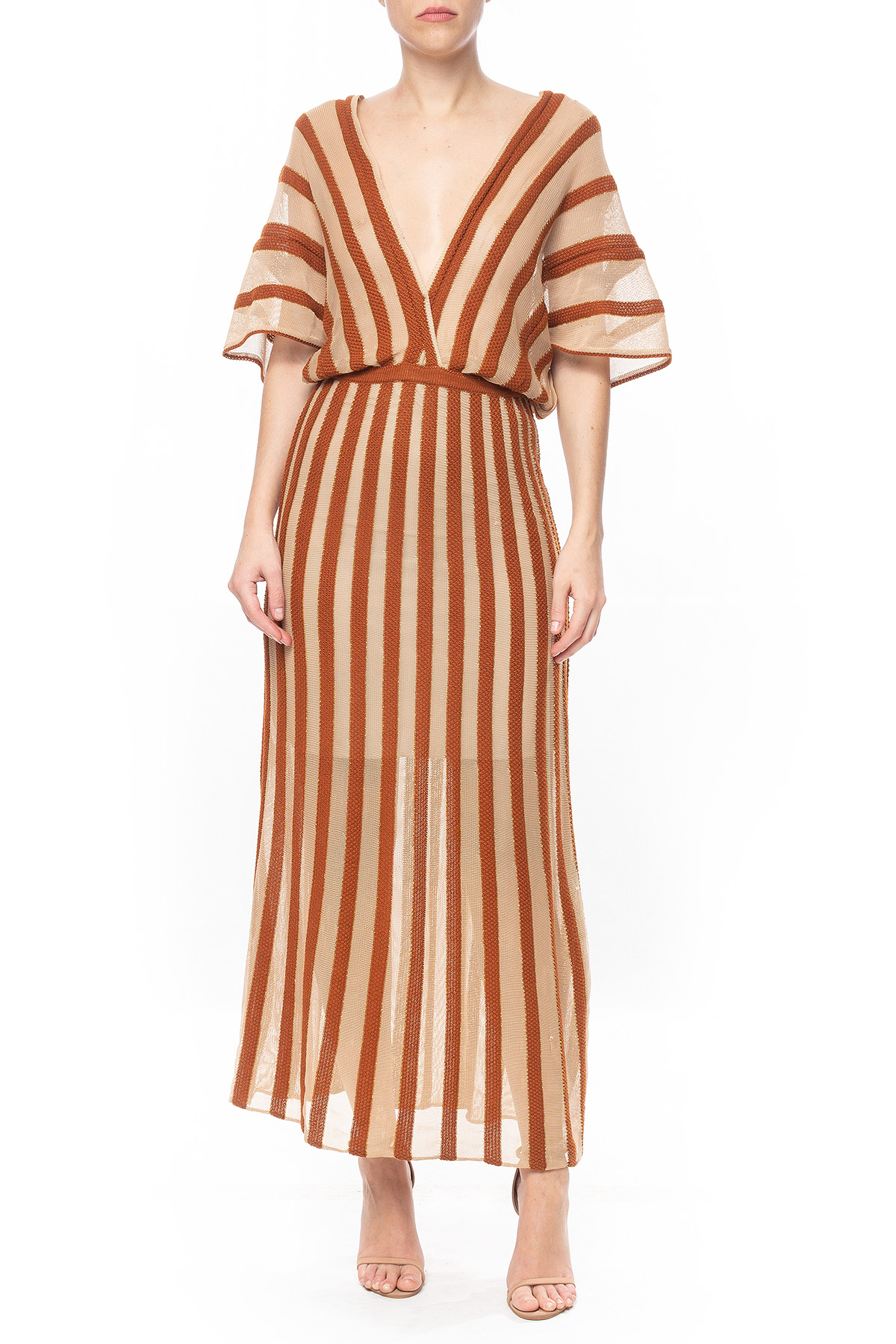 Vestido Midi Tricot Estampado