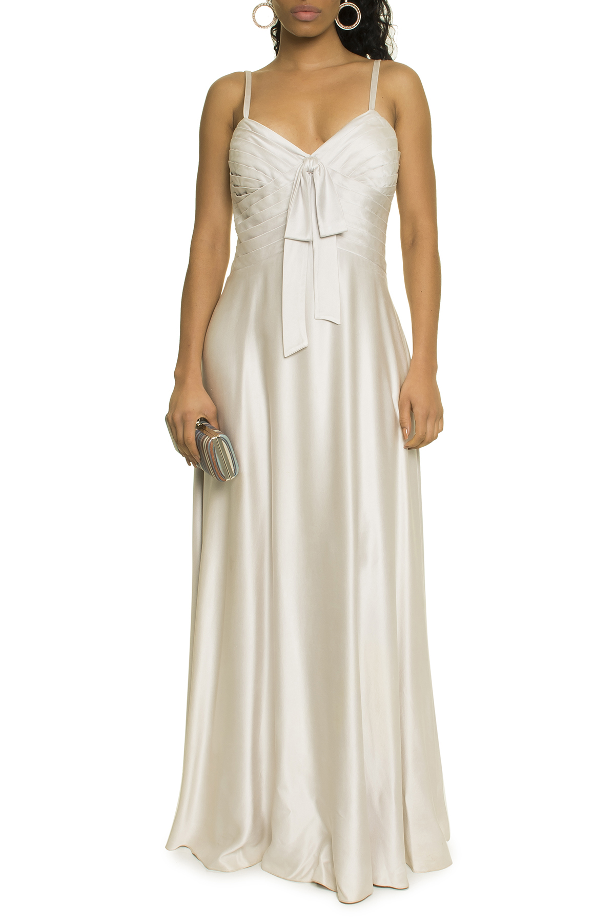 Vestido Prata Seda