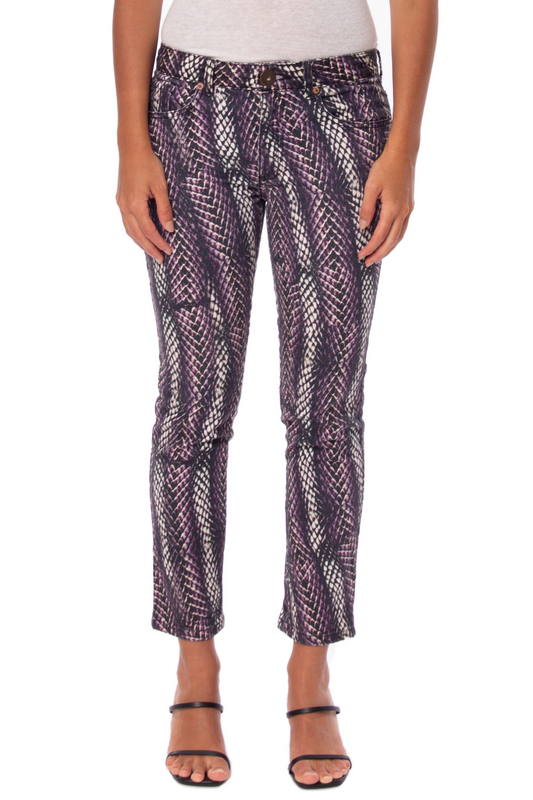Calça Reta Algodão Estampado
