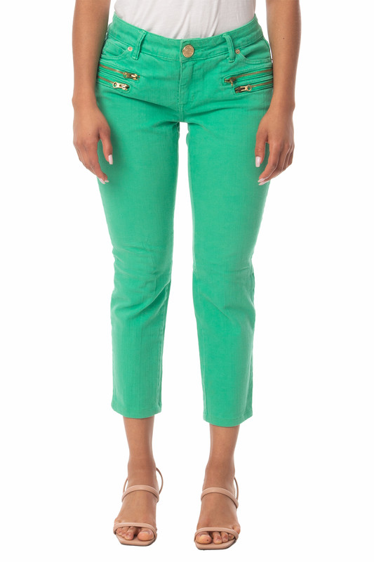 Calça Reta Jeans Verde