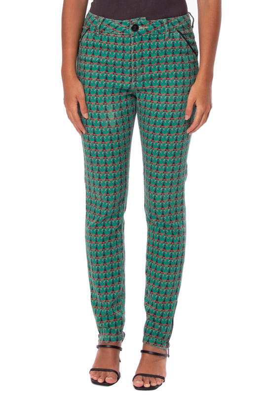 Calça Skinny Algodão Estampado