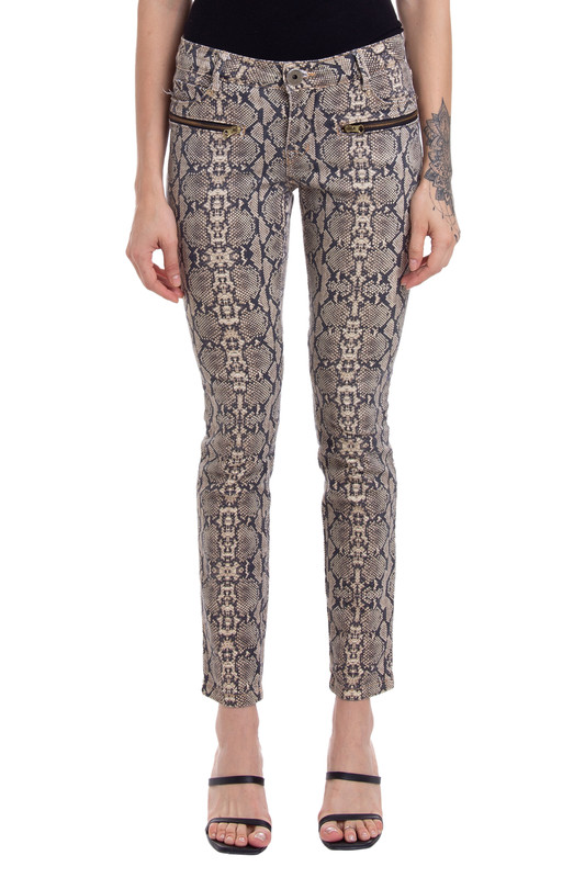 Calça Reta Algodão Estampado