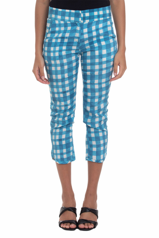 Calça Reta Seda Estampado