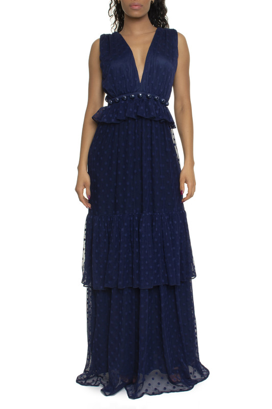 Vestido Poá Azul PL