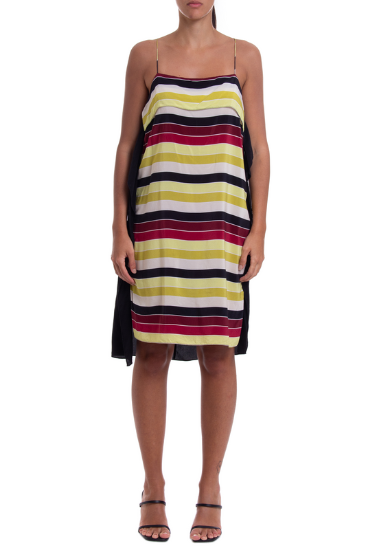 Vestido Curto Seda Estampado