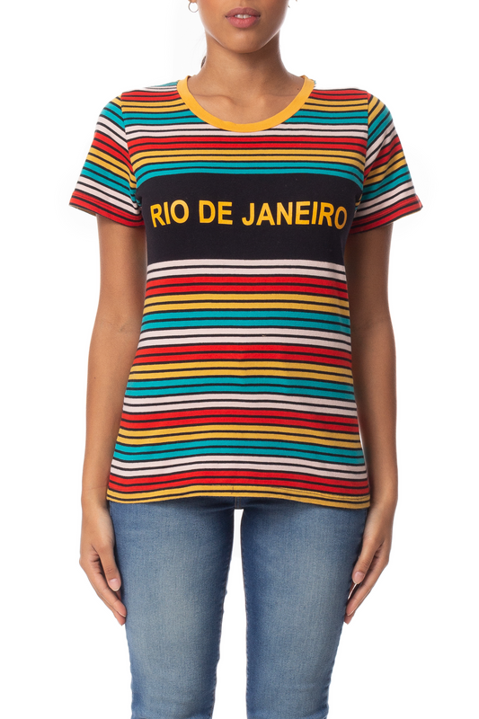Blusa Manga Curta Algodão Estampado