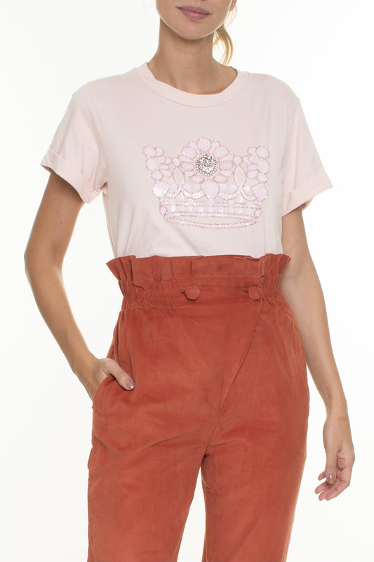 Camiseta Bordado Coroa